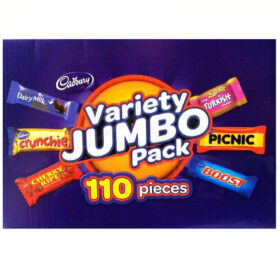 Cadbury Variety Jumbo Pack 110 Pieces 1.68kg Box
